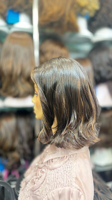 פאה מחודשת יד שניה קאסטם מעולה שיער טבעי ברזילאי בלי פוני #3304