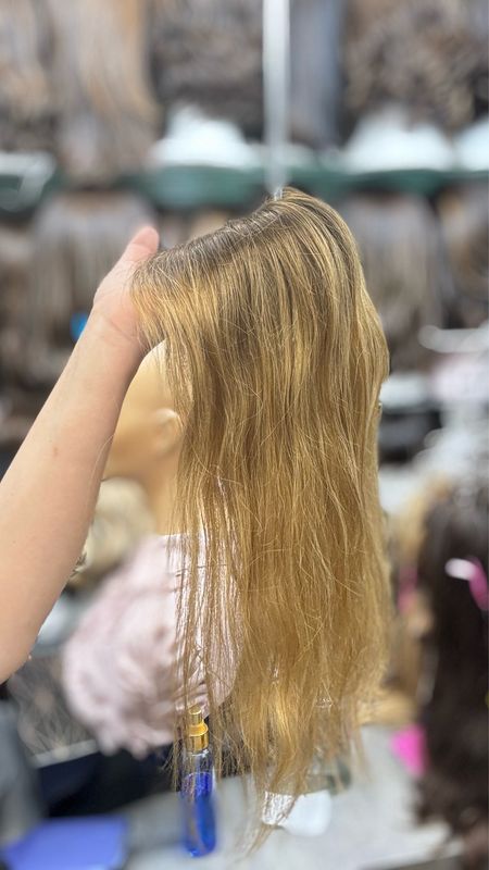 תוספת שיער קליפס לייס שיער טבעי ארוכה צבע בלונדיני #3440