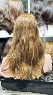פאת סרט מחודשת יש שניה קאסטם עבודת יד שיער חלק #3458