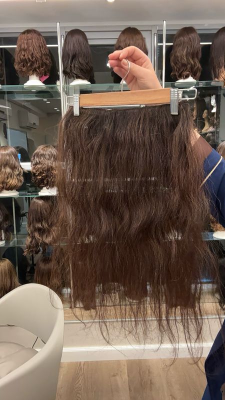 כשת הסכמים תוספת שיער שיער טבעי רוסי לא מעובש ארוך 60סיים 70 גרם ,קליפסים#3493R