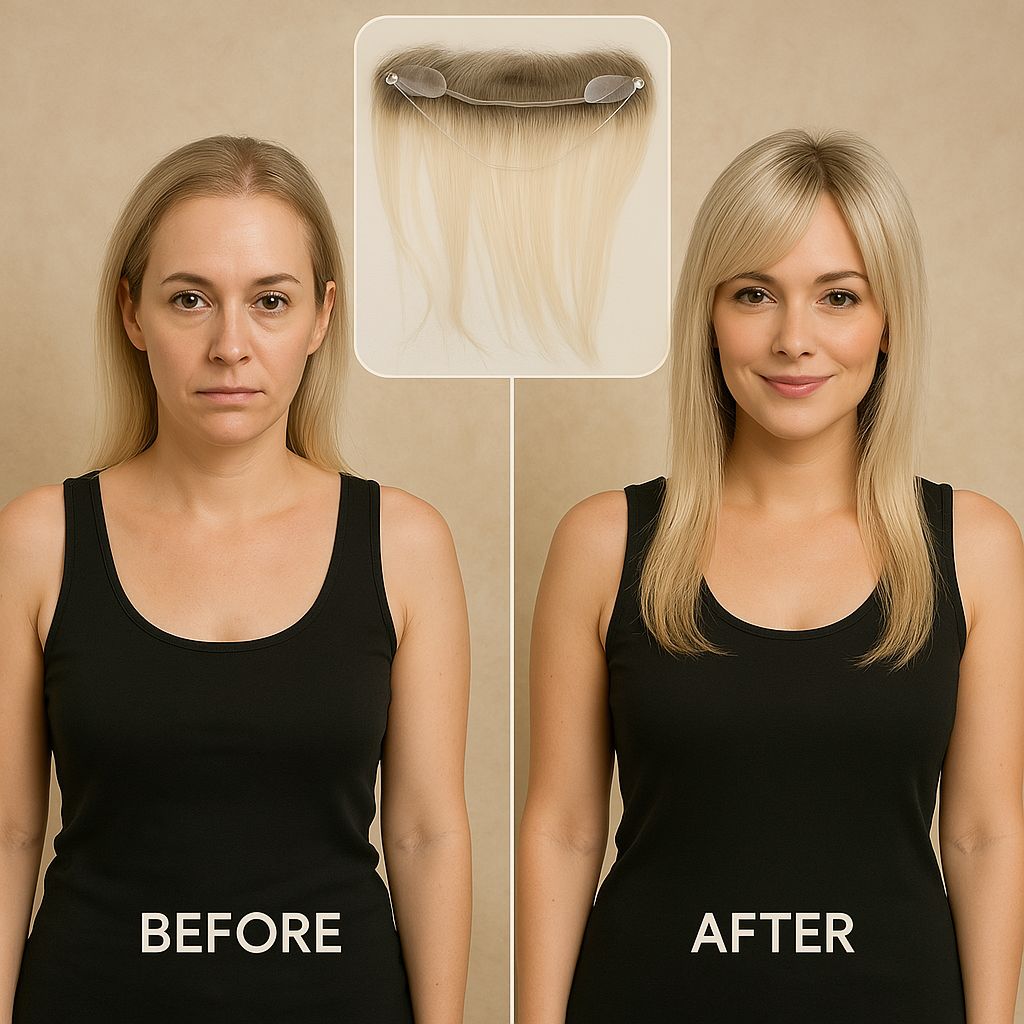 POWER LACE HAIR תוספת שיער, פרונט לייס יוקרתית לאזורי מצח, פוני ואוזניים כיסוי מושלם. חיבור בלתי נראה. לנשים עם הידללות – זה הפתרון שלך