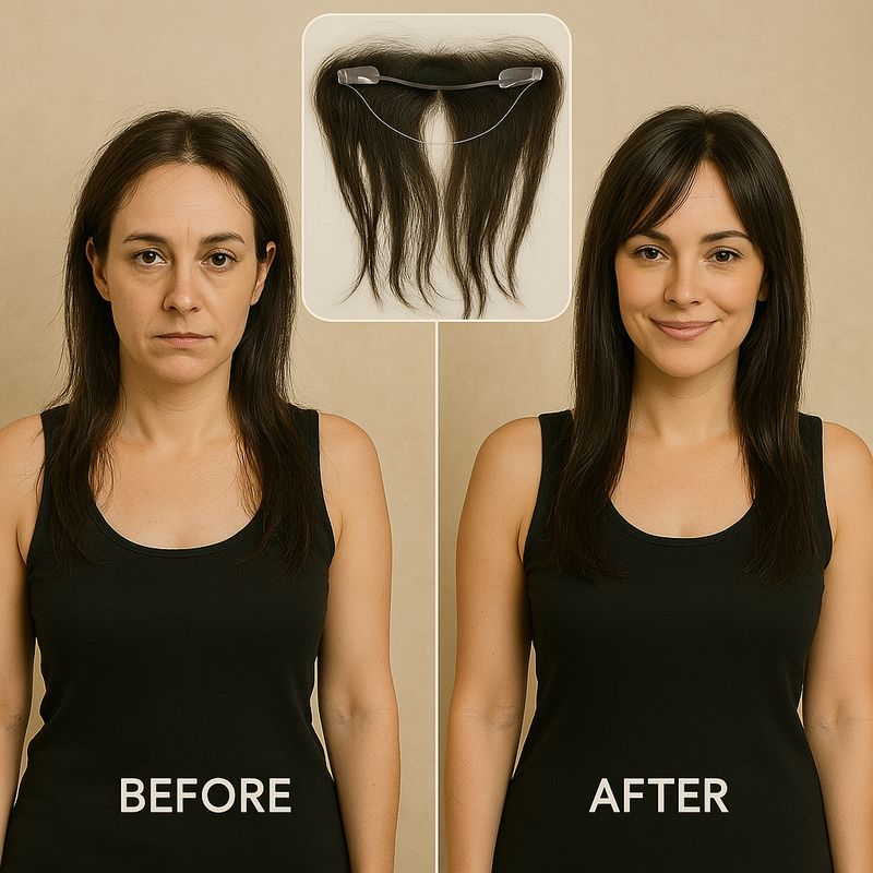 POWER LACE HAIR תוספת שיער, פרונט לייס יוקרתית לאזורי מצח, פוני ואוזניים כיסוי מושלם. חיבור בלתי נראה. לנשים עם הידללות – זה הפתרון שלך