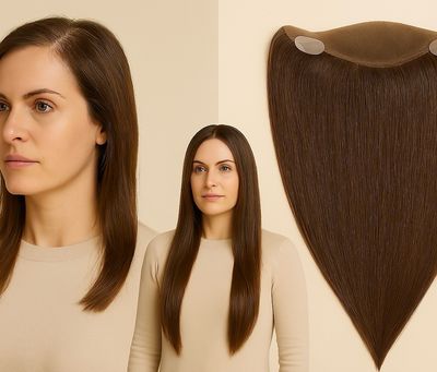 POWER LACE HAIR תוספת שיער פרונט לייס יוקרתית לאזורי מצח, פוני ואוזניים כיסוי מושלם. חיבור בלתי נראה. לנשים עם הידללות – זה הפתרון שלך