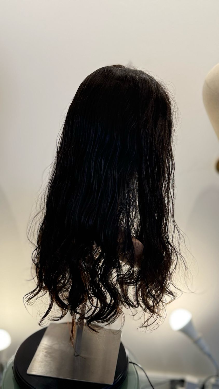 פאה טופ לייס ,Top Lace wigs,חדשה, ייבוש טבעי,שיער גלי,,צבע 2,חום ככה שחור ,קאסטם,#3554T/R