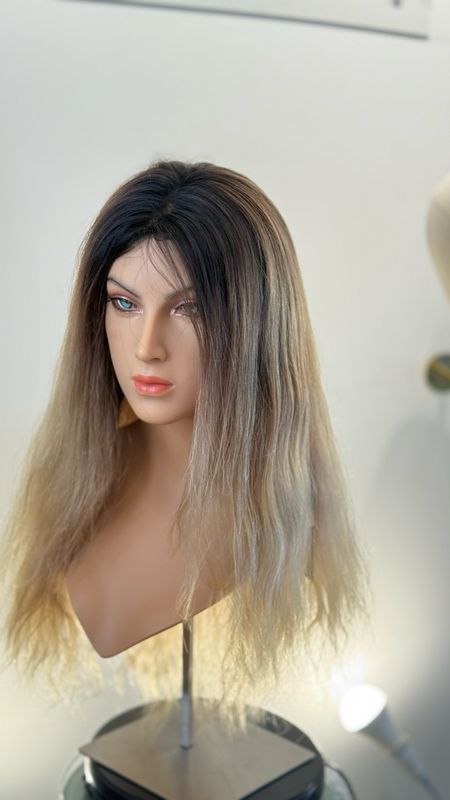 פאה חדשה מונולייס,ארוכה,48 סיים,צבע בלונדיני אומברה,#R3556