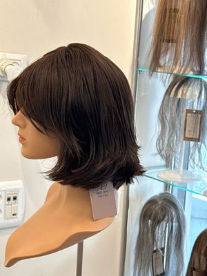 פאה מחודשות במצב  כחדש.שיער  טבעי ,צבע חום כהה  3609#