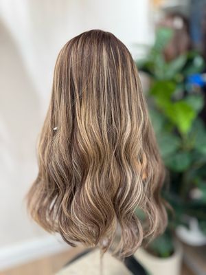 פאה טופ לייס הודפים קאסטם ארוכה עם גוונים #3619