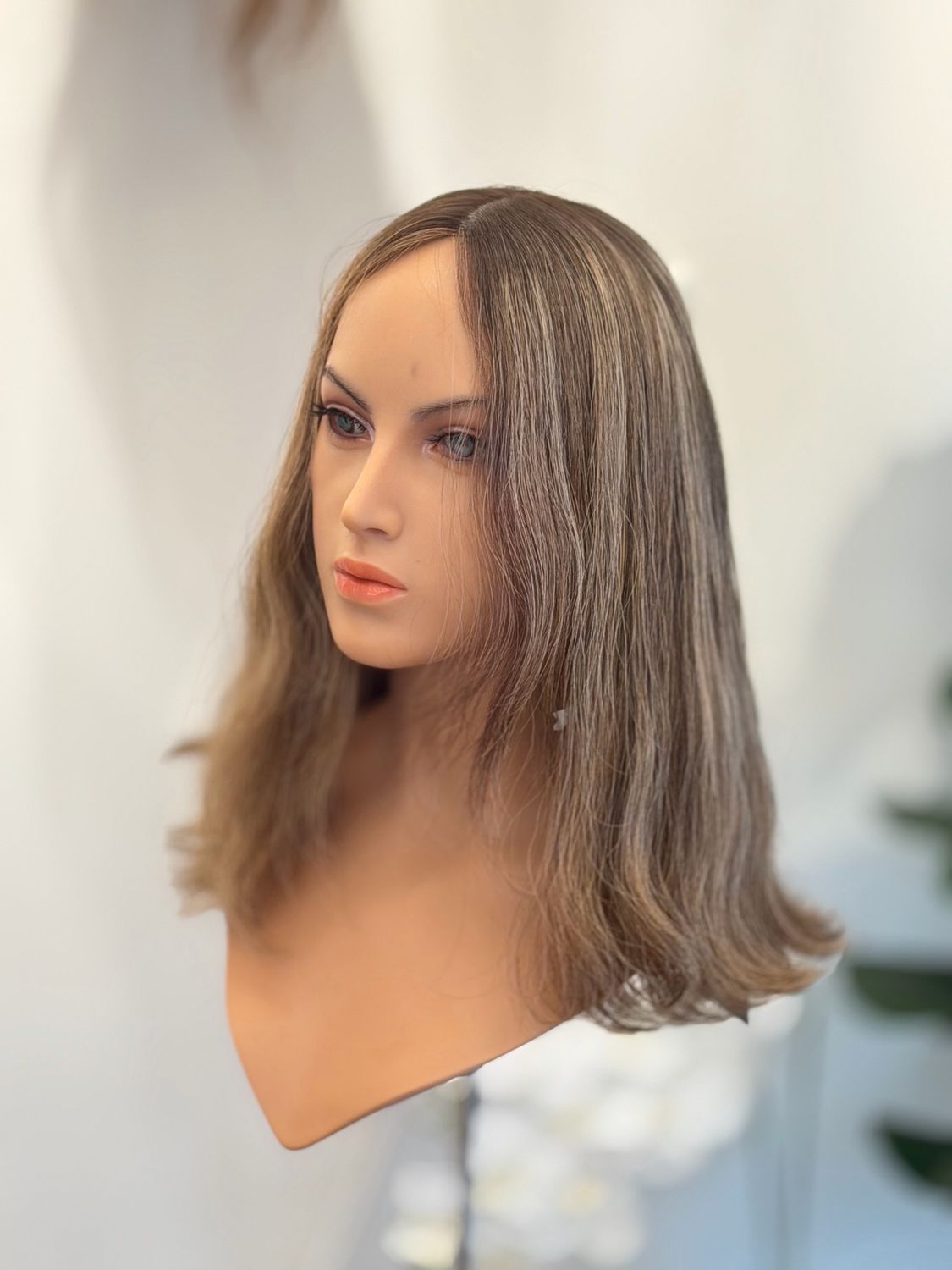 פאה טופ לייס טבעית מחודשת כחדשה (יד2) מעוצבת יפה #3630