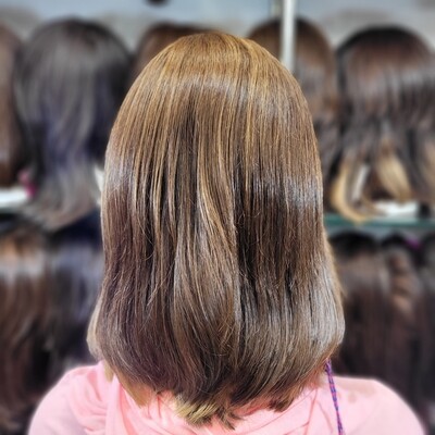 פאה מחודשת יד שנייה משיער טבעי – מדורגת עם פוני #RDW2923