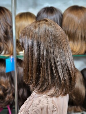 Perruque neuve en cheveux naturels – avec frange #2997