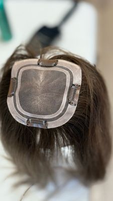 Topper premium à clips en cheveux naturels non traités – long, lisse #04101