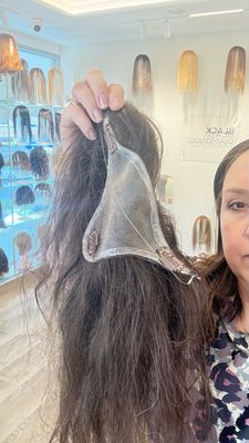 יחידת שיער טופר,תוספת שיער חדש למילוי שיער דליל,משאוהבת נפח ושיער מלה בקרקפת ,שיער טבעי #3527