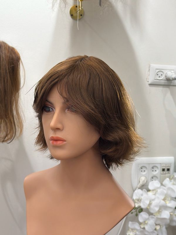 פאה חדשה טבעית , סקין שבלול ,מעוצבת #3645