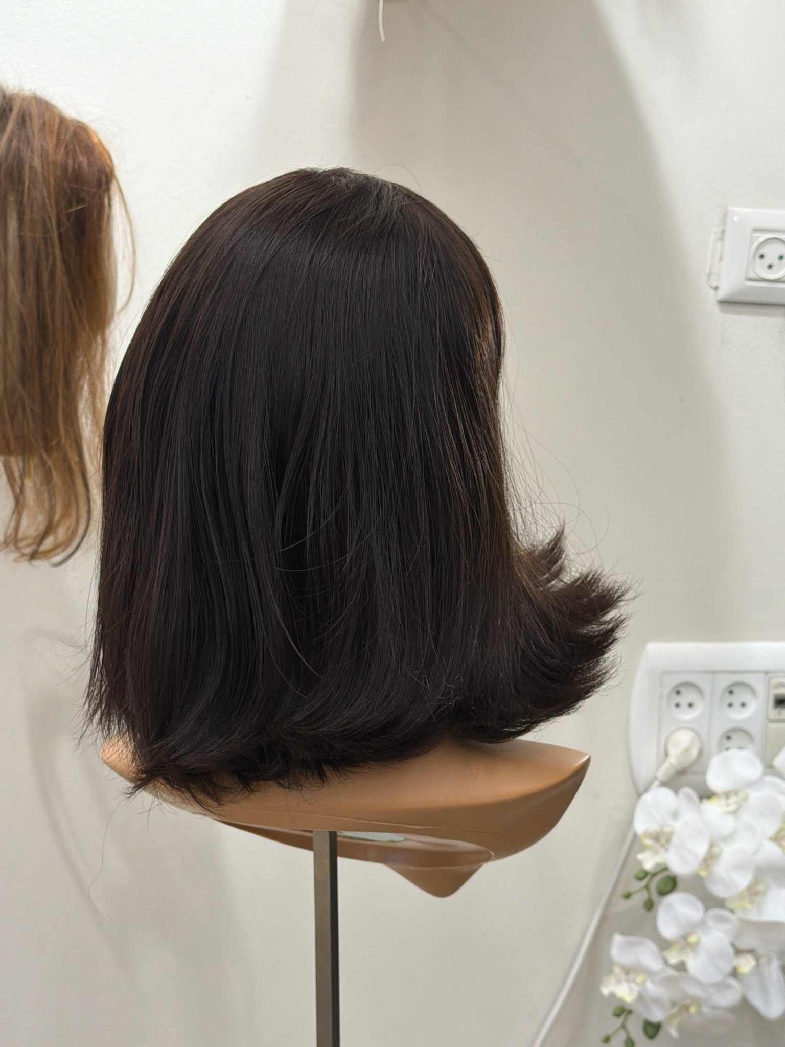 פאה חדשה טבעית , סקין שבלול ,מעוצבת #3644