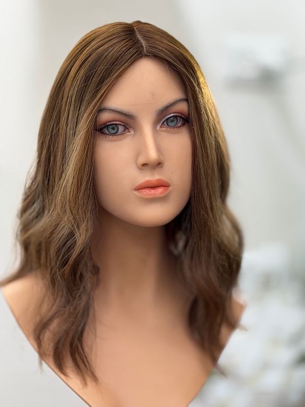 פאה טבעית מחודשת כחדשה אורך יחיד עם גוונים #3642