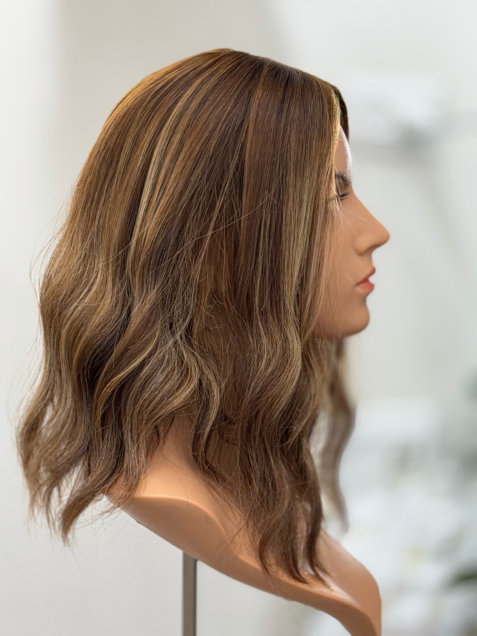 פאה טבעית מחודשת כחדשה אורך יחיד עם גוונים #3642