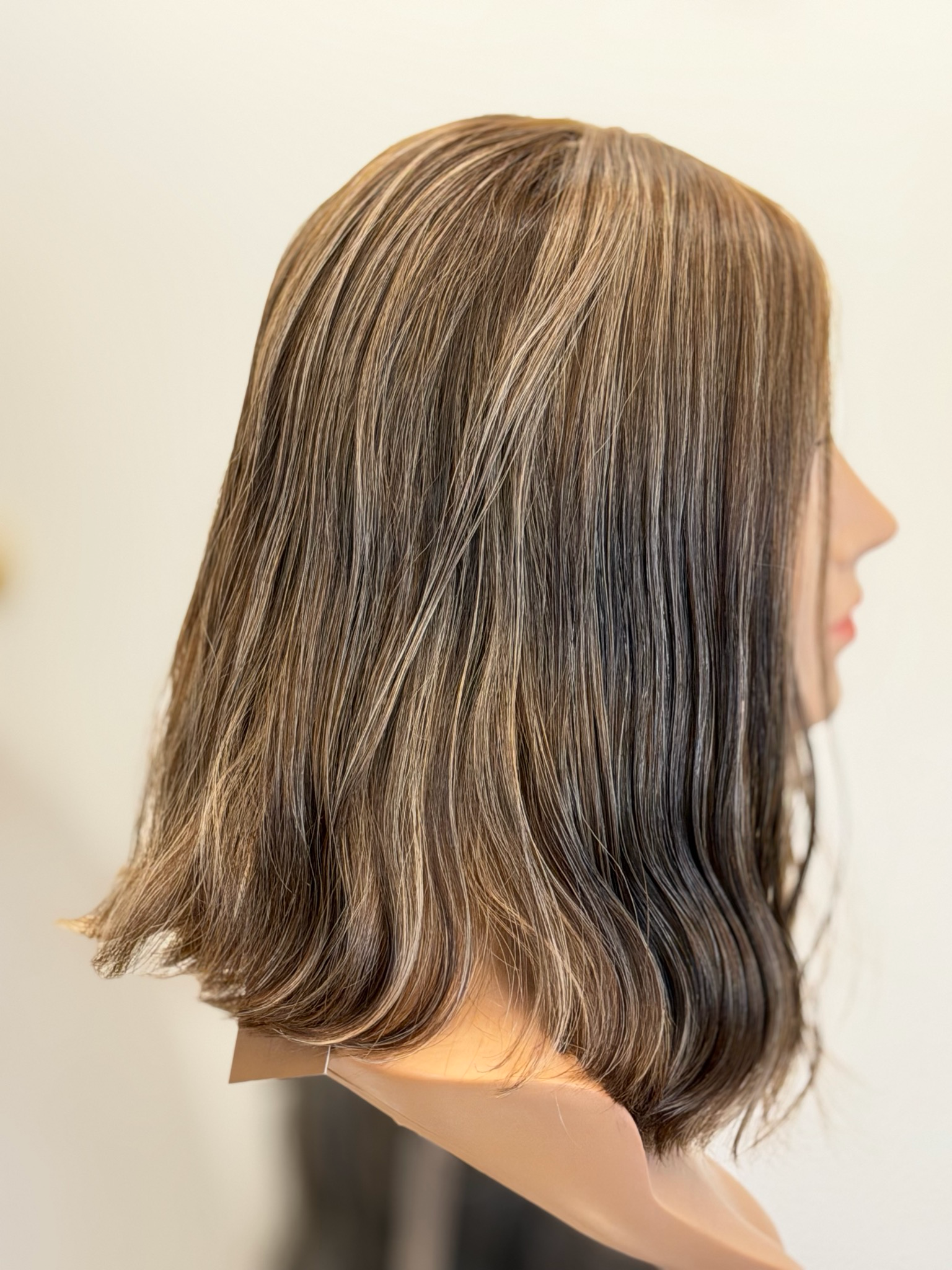 פאה מחודשת יד 2 שיער טבעי ,אורך יחיד,סקין,מצב טוב #3666#