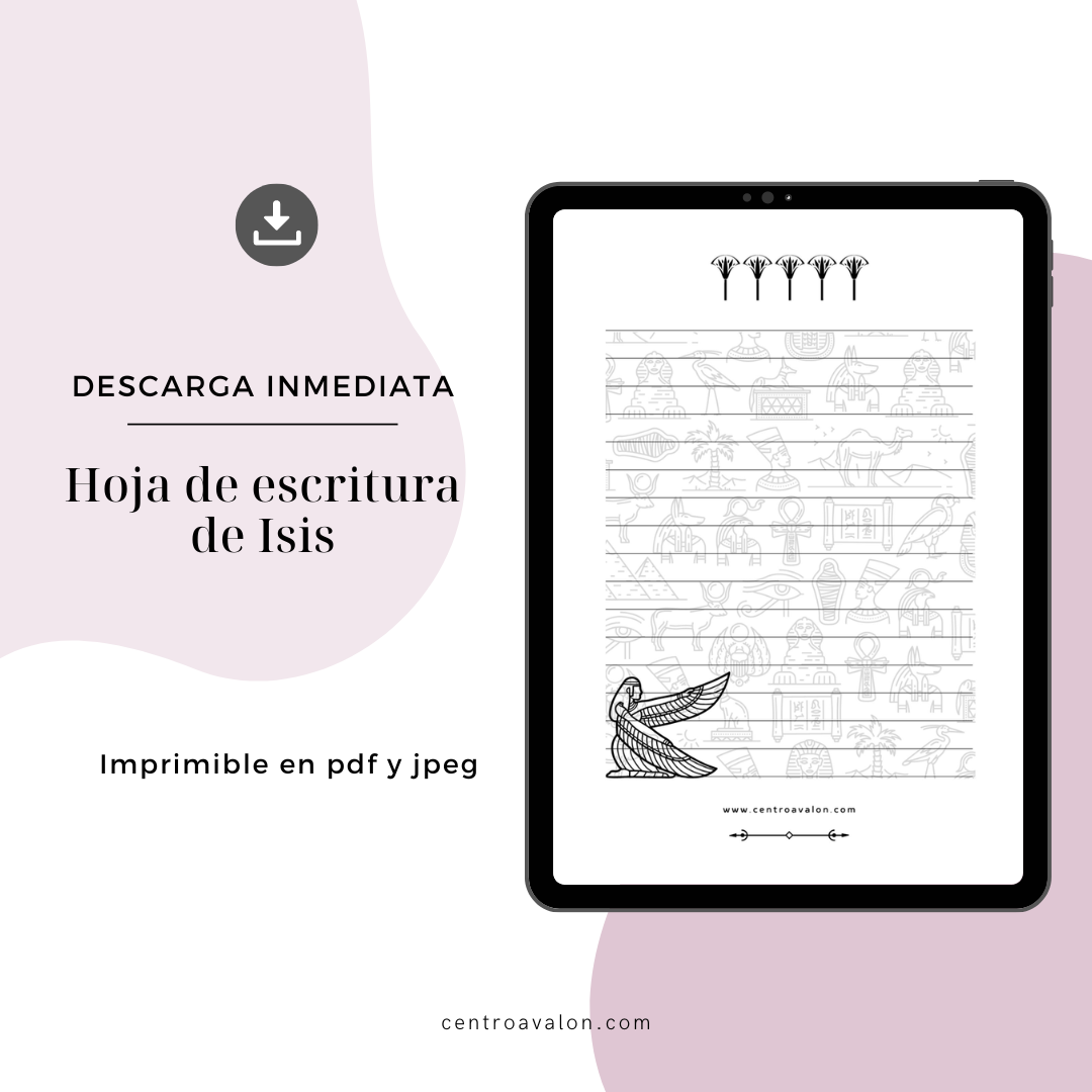 Imprimible Hoja de escritura de Isis