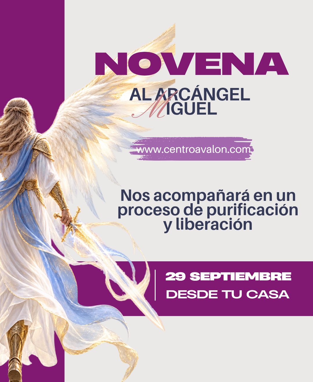 Novena del Arcángel Miguel en septiembre Novena del Arcángel Miguel en septiembre