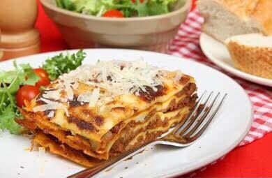 Dinner - Lasagne, Salad, French Loaf - 1 x Person