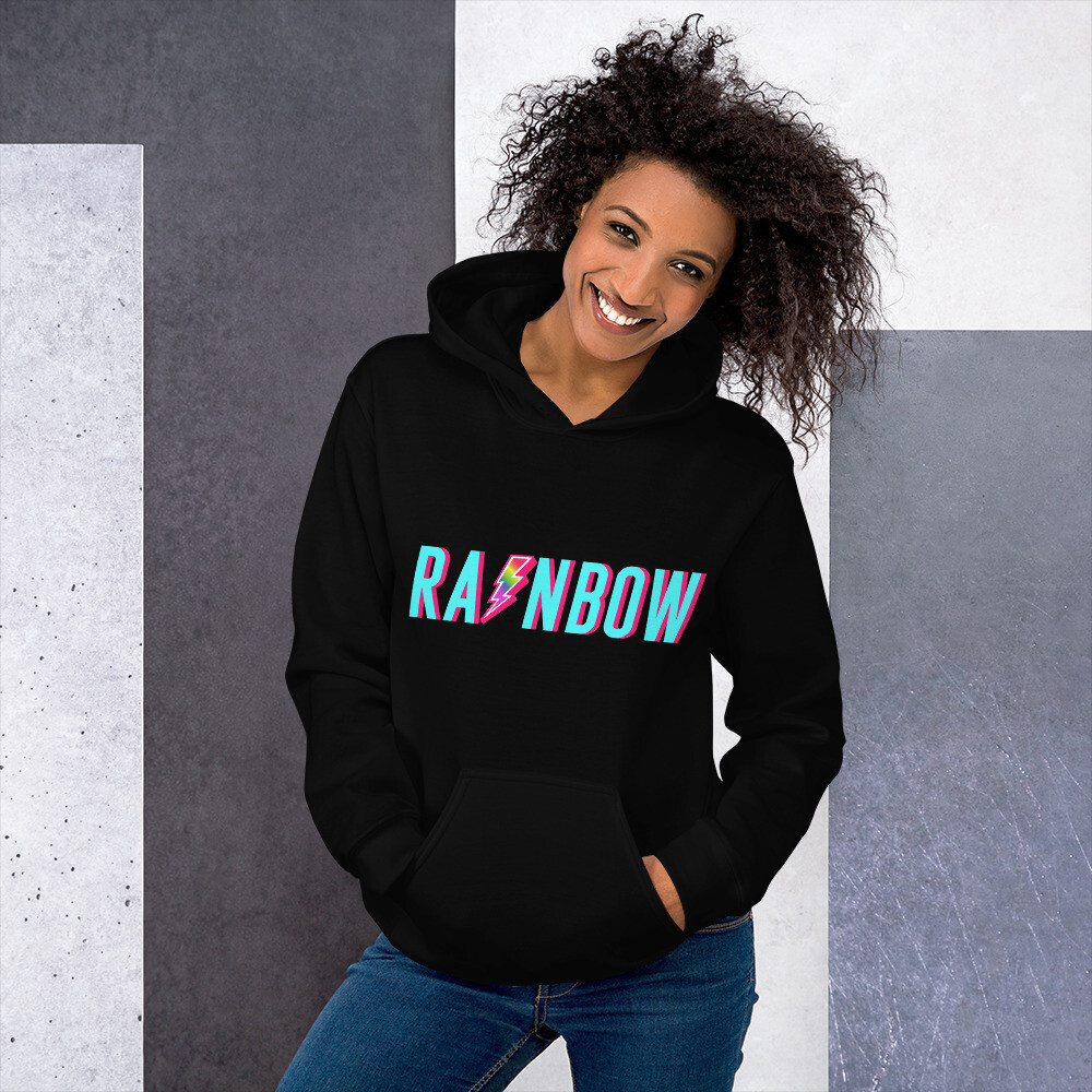 The Rainbow Hoodie, Color: Black, Size: S