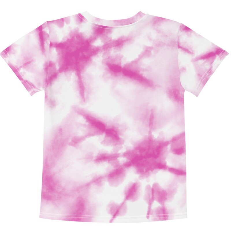The Pink Tie Dye Kids Rainbow crew neck t-shirt