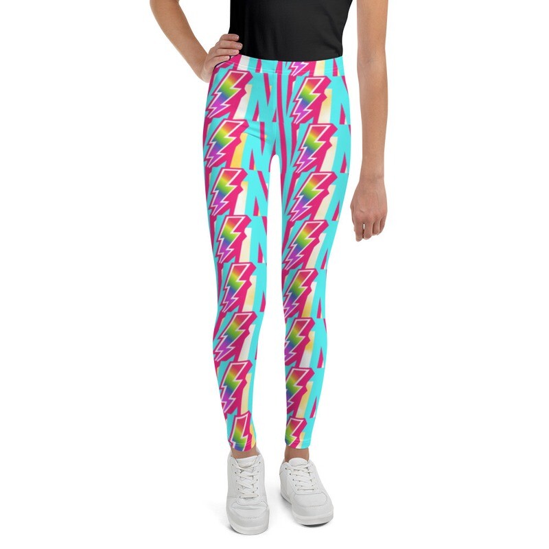 Yellow Tie dye Rainbow Youth Leggings