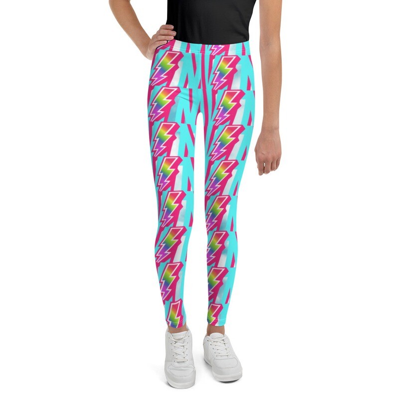 The Blue Tie Dye Rainbow Youth Leggings