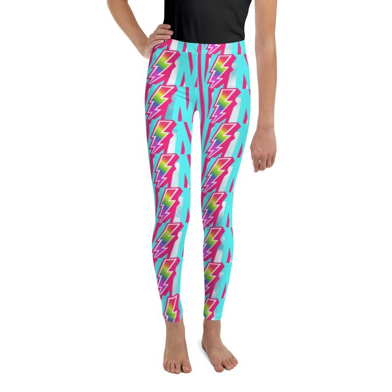 The Blue Tie Dye Rainbow Youth Leggings