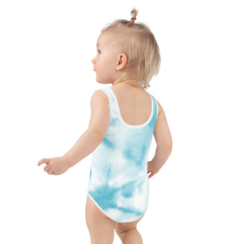 The Blue Tie Dye Rainbow Kids Swimsuit