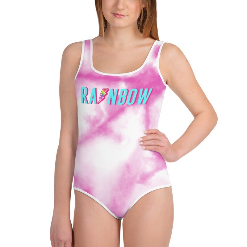 The Pink Tie Dye Rainbow Youth Swimsuit