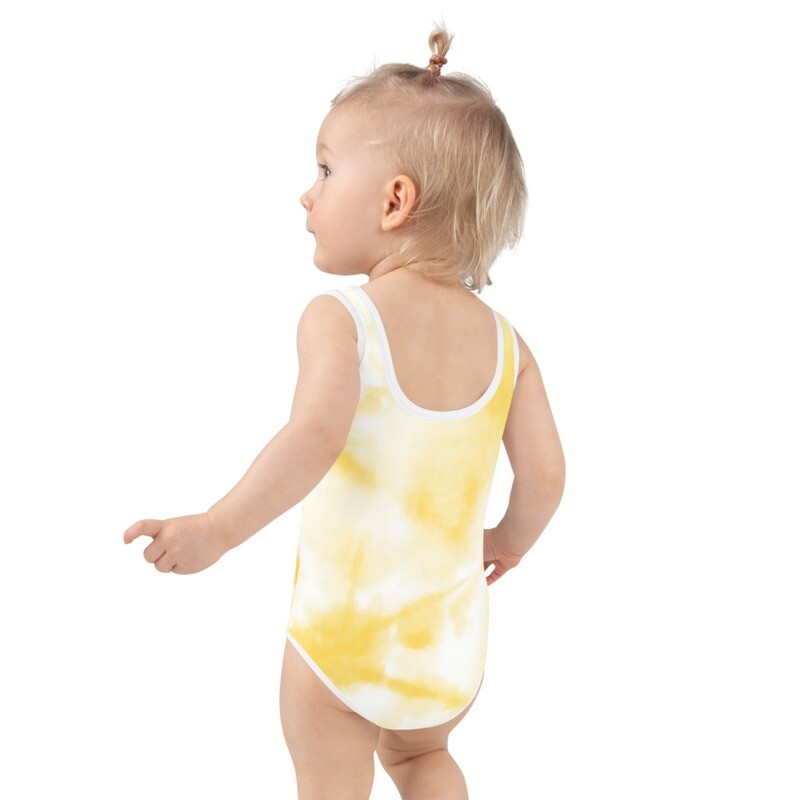 The Yellow Tie Dye Rainbow Kids Swimsuit
