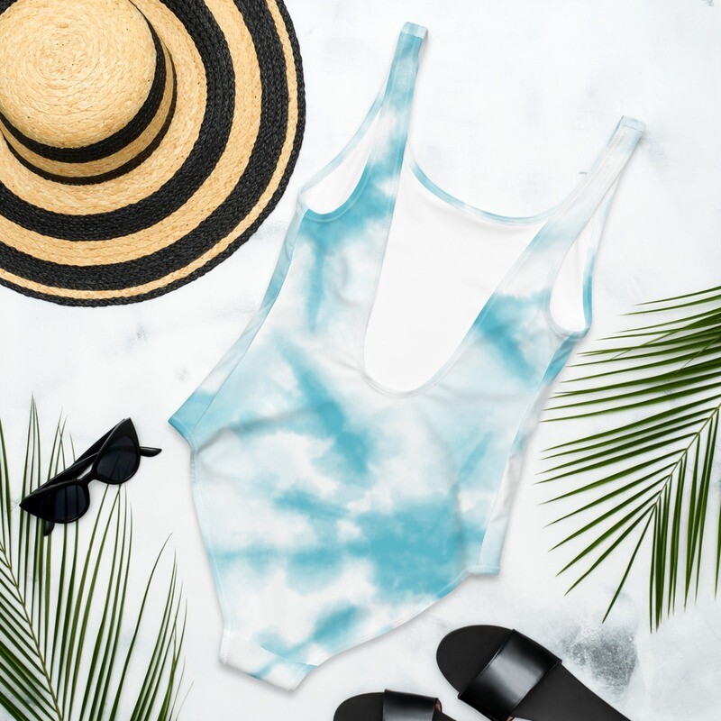The Blue Tie Dye Rainbow One-Piece Swimsuit