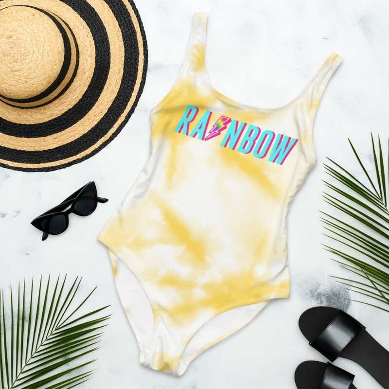 The Yellow tie Dye Rainbow One-Piece Swimsuit