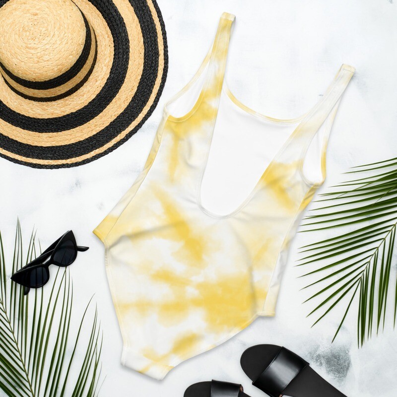 The Yellow tie Dye Rainbow One-Piece Swimsuit