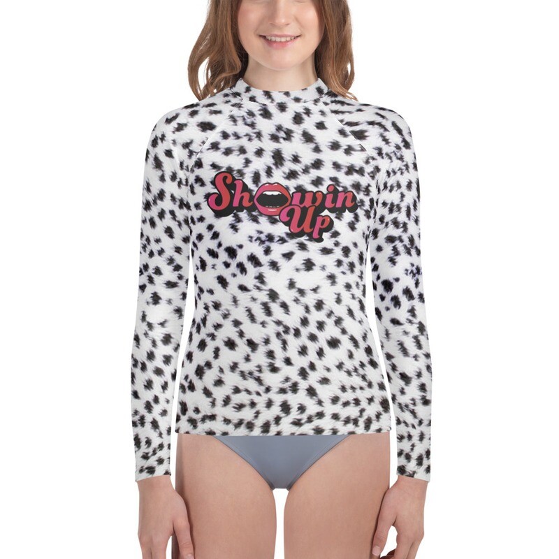 Showin&#39; Up Leopard Youth Rash Guard