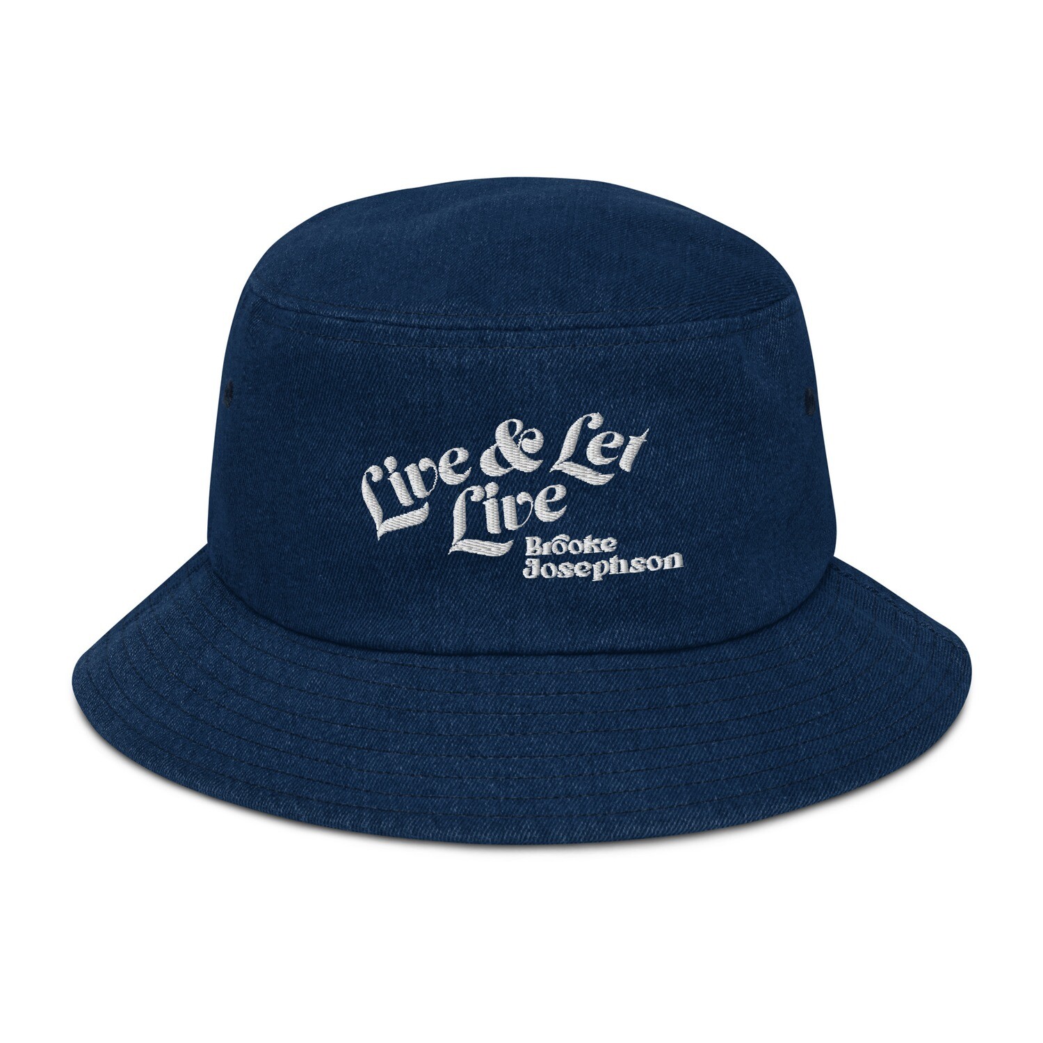 Live &amp; Let Live Denim bucket hat