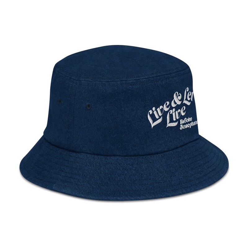 Live &amp; Let Live Denim bucket hat