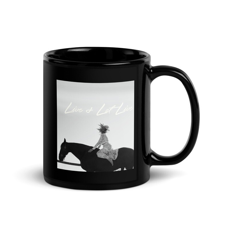 Live &amp; Let Live-Black Glossy Mug
