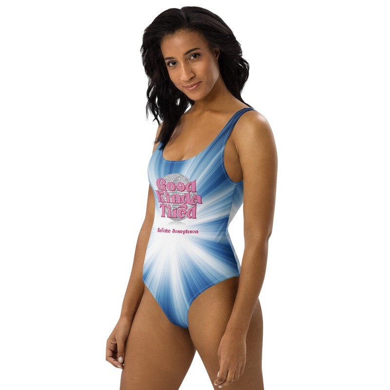 Good Kinda Tired Disco Ball-One-Piece Swim/bodysuit