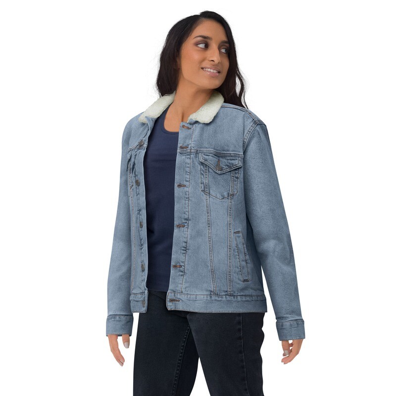 Live &amp; Let Live-Unisex denim sherpa jacket