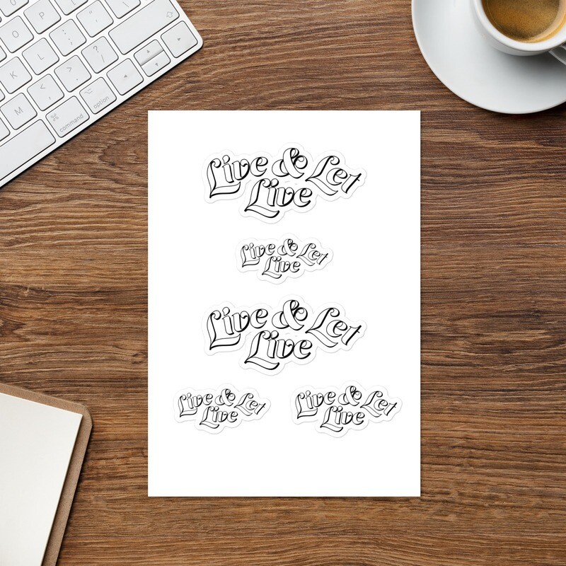 Live &amp; Let Live-Sticker sheet