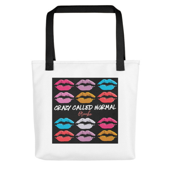 Crazy Called Normal-Lips-Tote bag