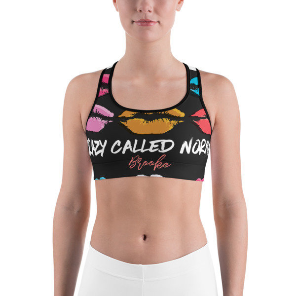 Crazy Called Normal-Lips-Sports bra