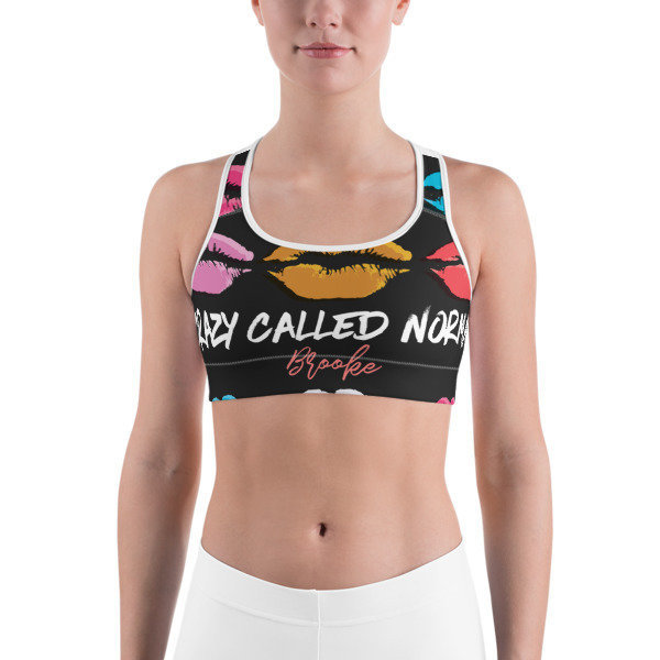Crazy Called Normal-Lips-Sports bra