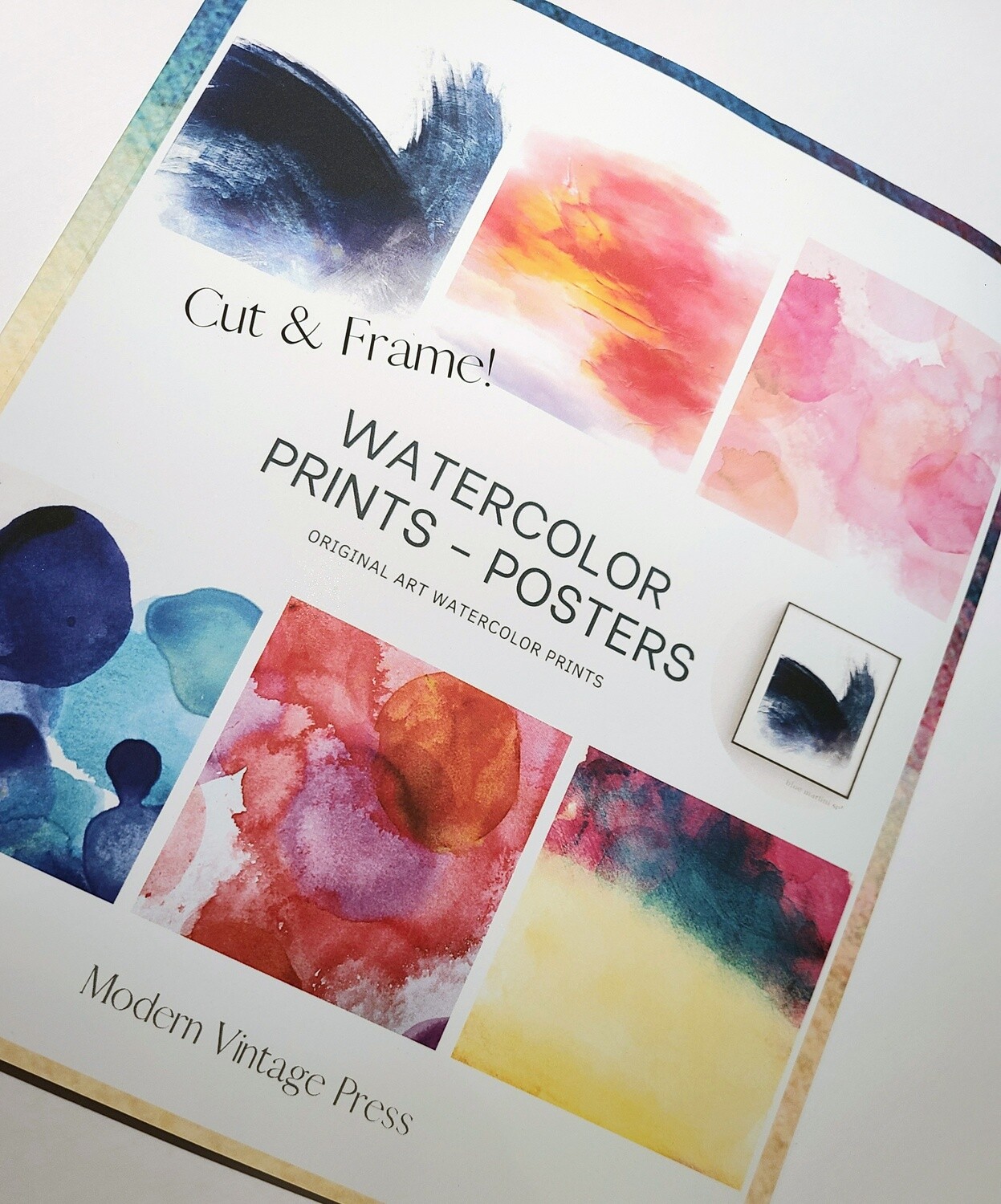 Watercolor Painting Art Prints Book - Cut and Frame Art Prints