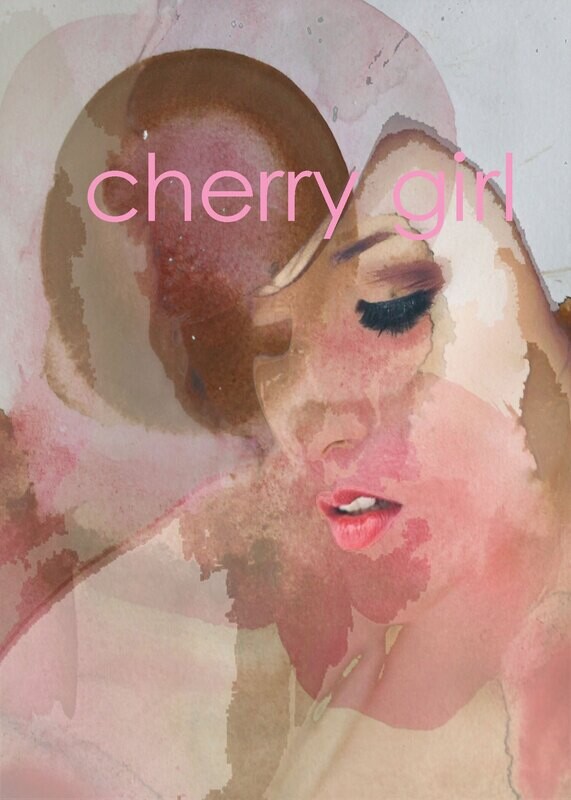 Cherry Girl Modern Art Print
