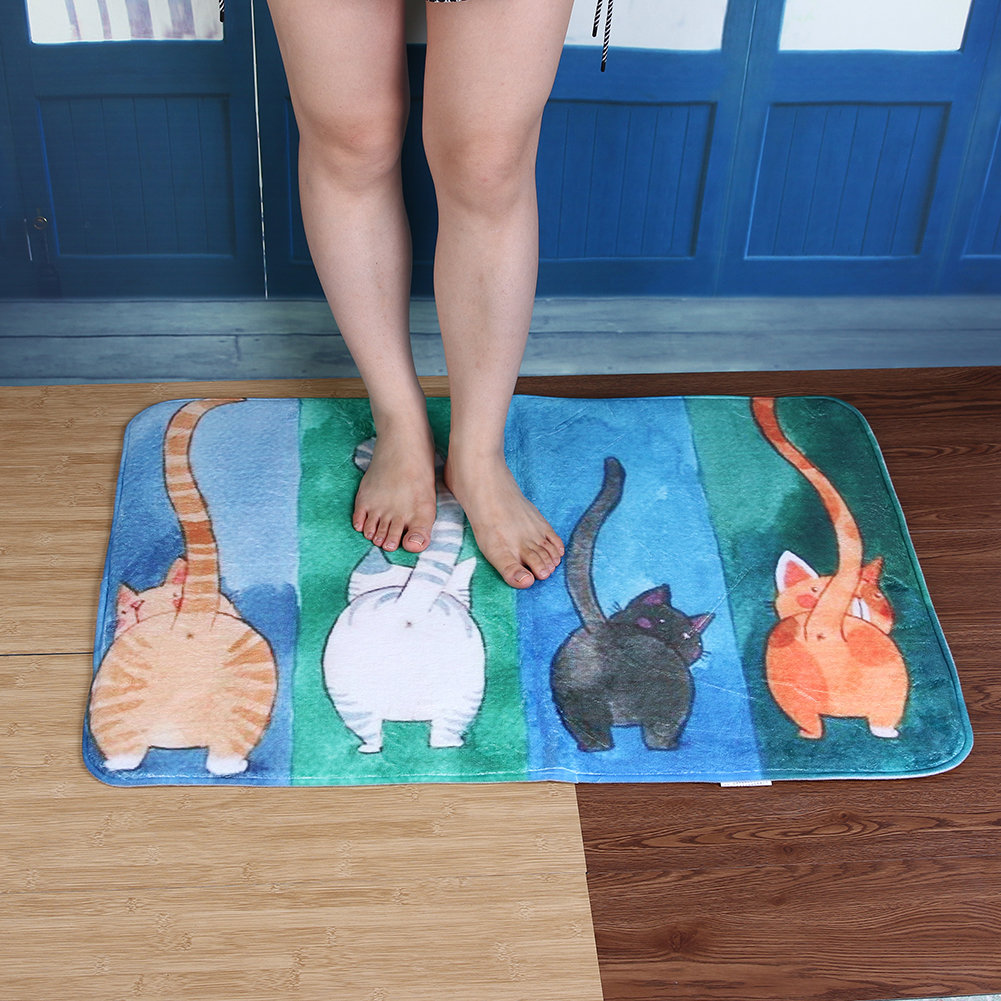 20&quot; x 32&quot; Cute Cat Tails Anti Slip Door or Bathroom Mats ❤️