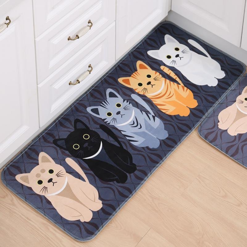 20&#39; x 47&quot; Various Cute Cats Anti Slip Kitchen, Bathroom, or Door Mats. ❤️