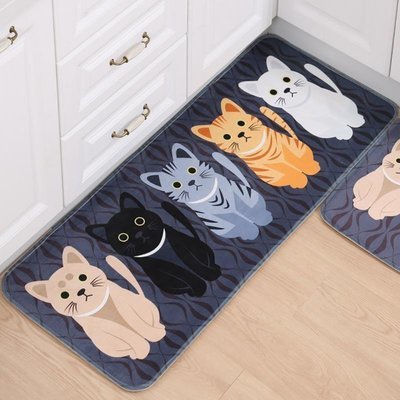 20&#39; x 47&quot; Various Cute Cats Anti Slip Kitchen, Bathroom, or Door Mats. ❤️